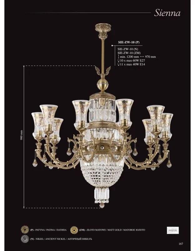 Candelabru regal, elegant design LUX Sienna