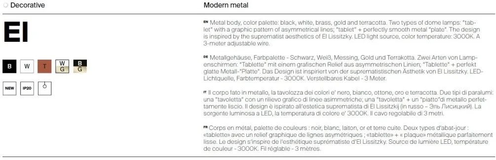 Pendul LED design modern El 14,5cm teracota