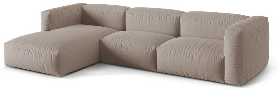 Colțar modular bej (cu colț pe partea stângă ) Martina – Micadoni Home