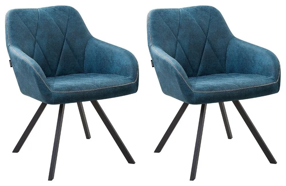 Set 2 buc. scaune pentru sufragerie Manly (albastru). 1009982