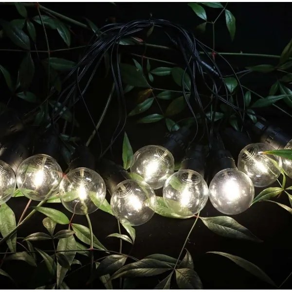 Șir solar LED 10xLED/0,5W/4,5V 12 m 3000K IP44 + telecomandă