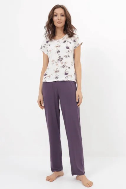 Pijamale femei STEFANIA din bambus M Violet