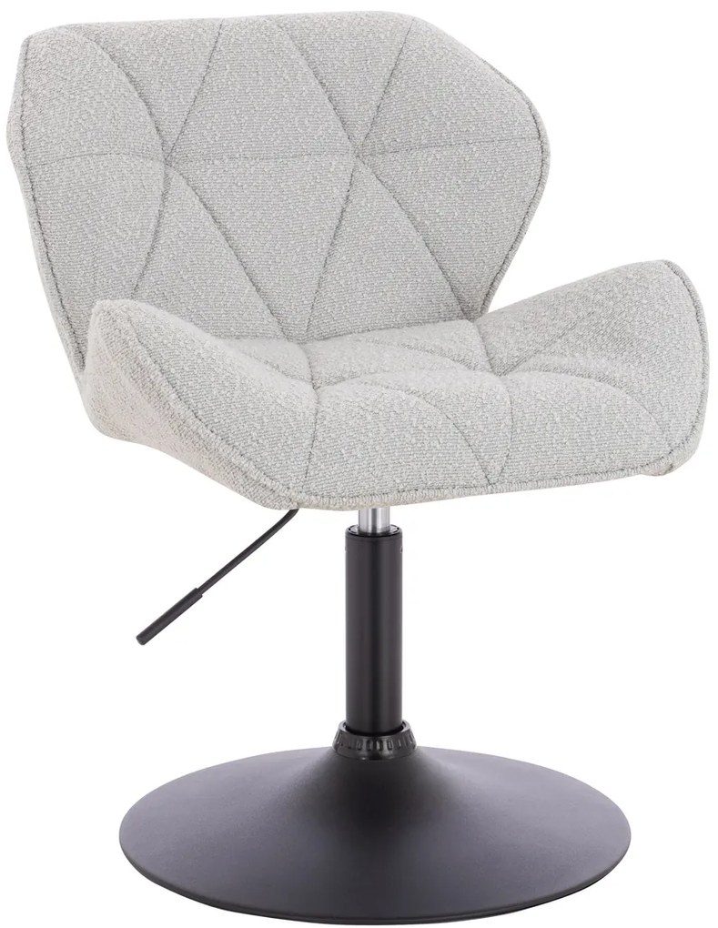 HR111N Scaun Gri Boucle cu Bază Neagră