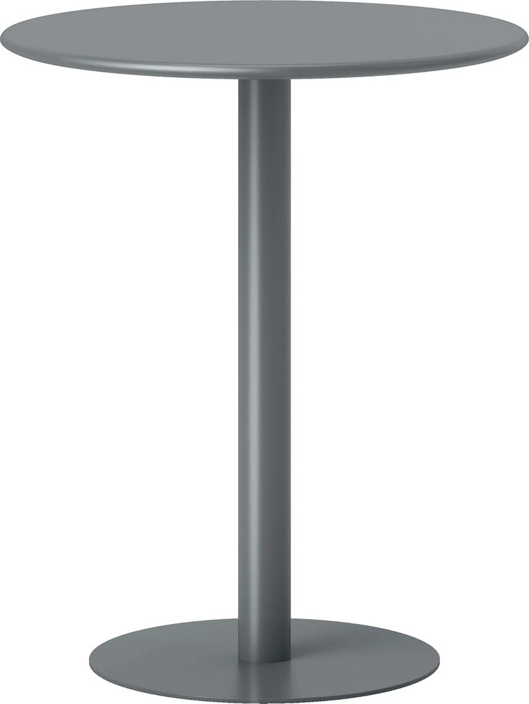 HOMCOM Masă rotundă pentru 2 persoane, oțel, pentru interior și exterior, gri | Aosom Romania
