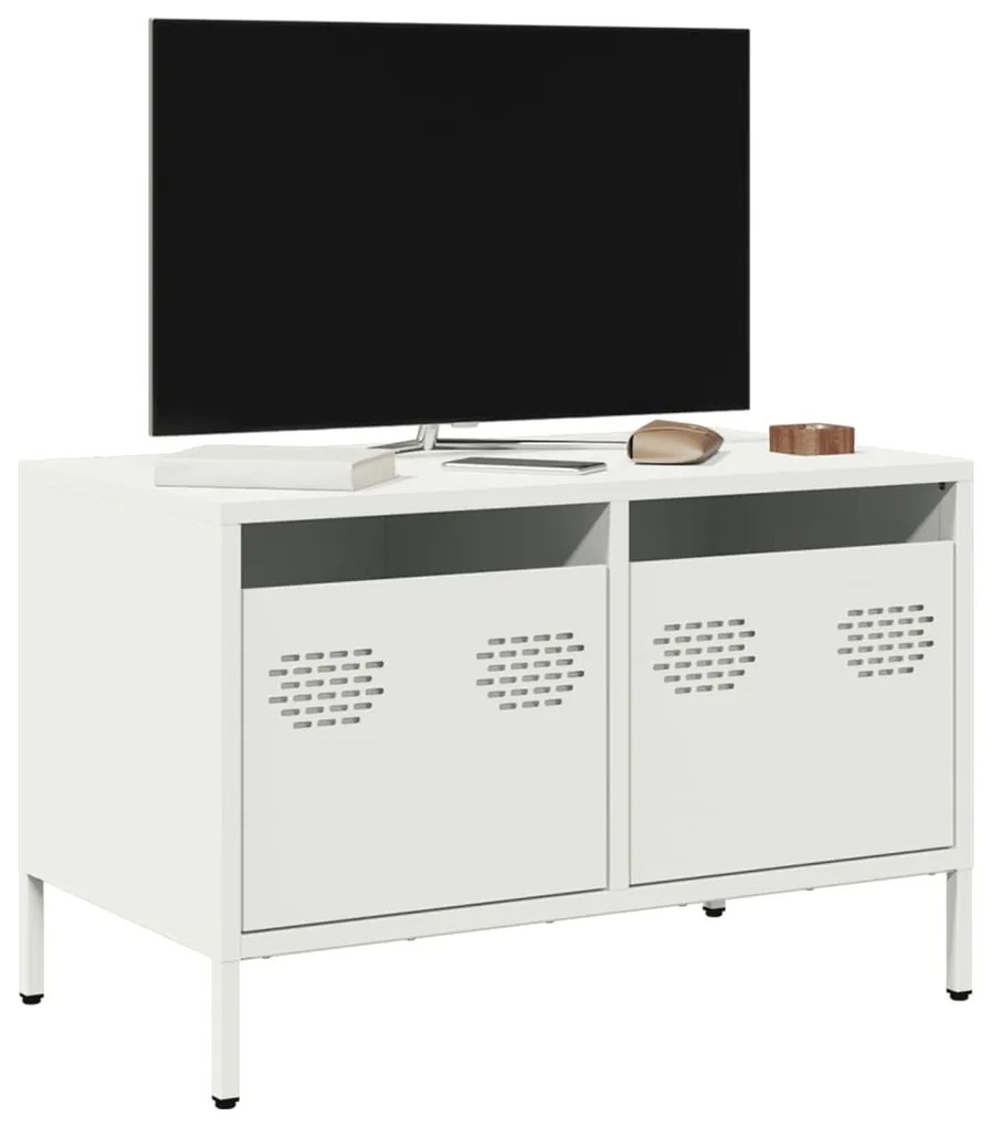 vidaXL Dulap TV, alb, 68x39x43,5 cm, oțel laminat la rece