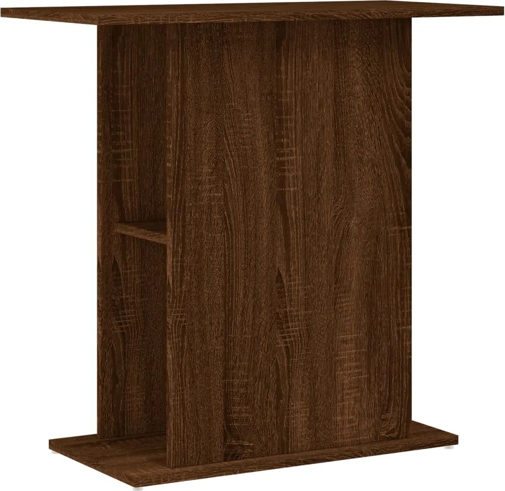 vidaXL Suport acvariu, stejar maro, 75x36x72,5 cm, lemn prelucrat