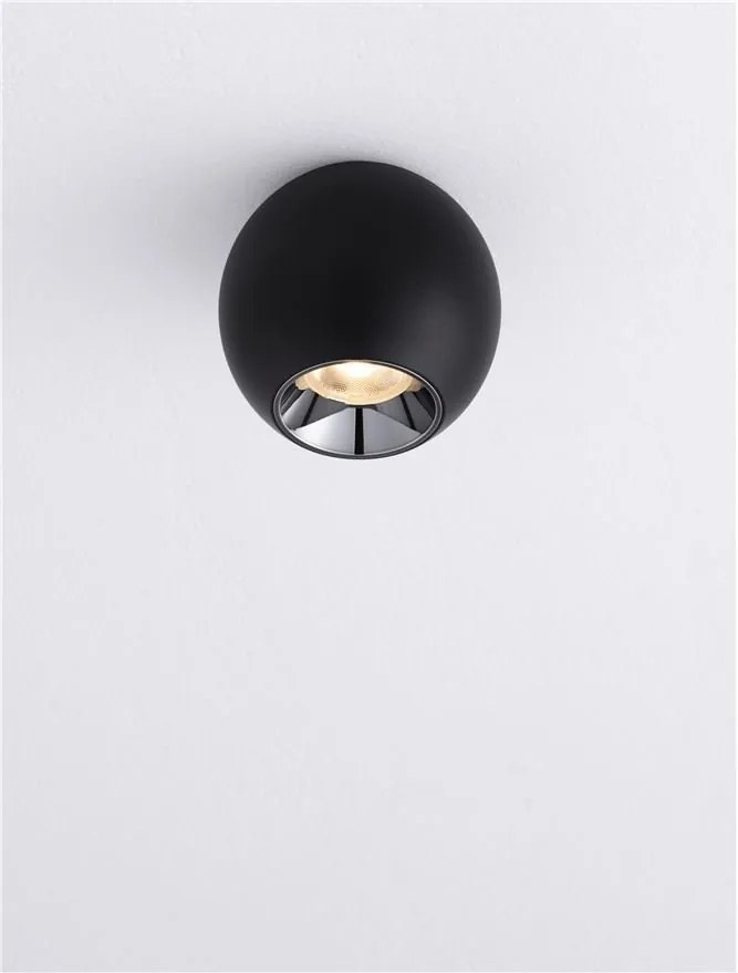 Spot LED aplicat diametru 8,5cm NANO negru, NVL-9052029