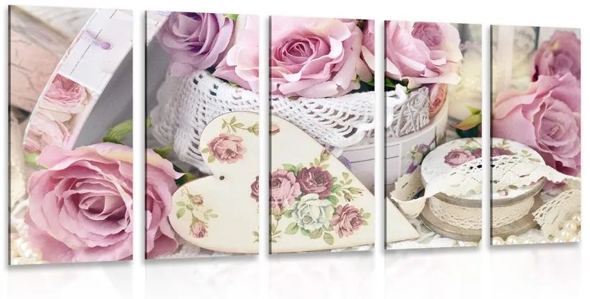 Tablou 5-piese stilul vintage romantic