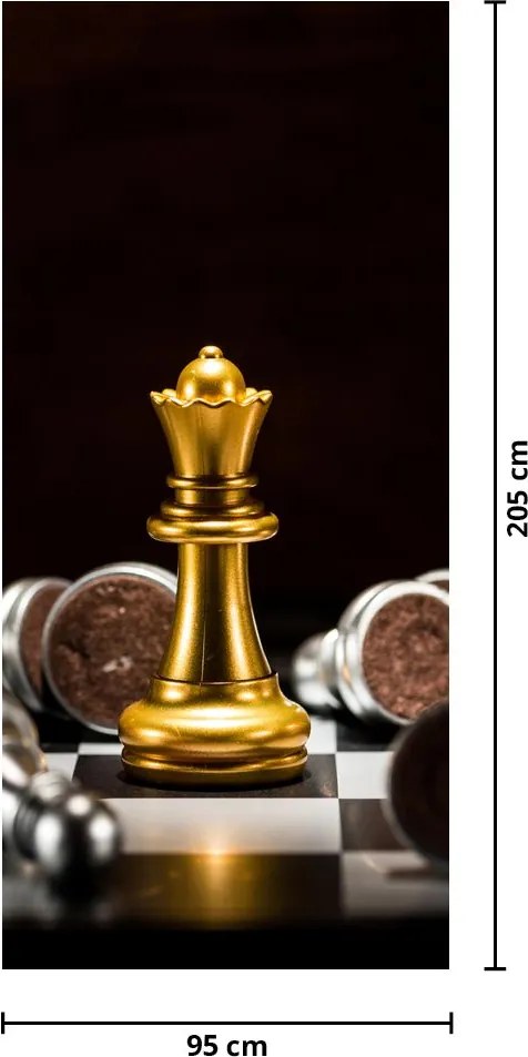 Fototapet pentru ușă - Piese de sah (95x205cm)