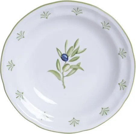 Farfurie adânca stil Mediterraneean verde , din portelan , "Oliv"