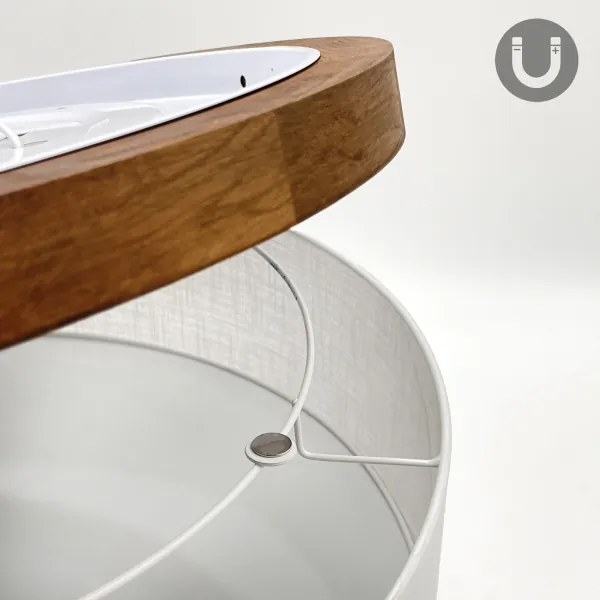 Plafonieră Brilagi BELLADONNA 3xE27/15W/230V d. 50 cm alb/stejar