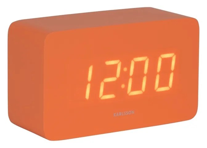 Karlsson 5983OR ceas LED de design cu alarmă,portocaliu, 10 cm