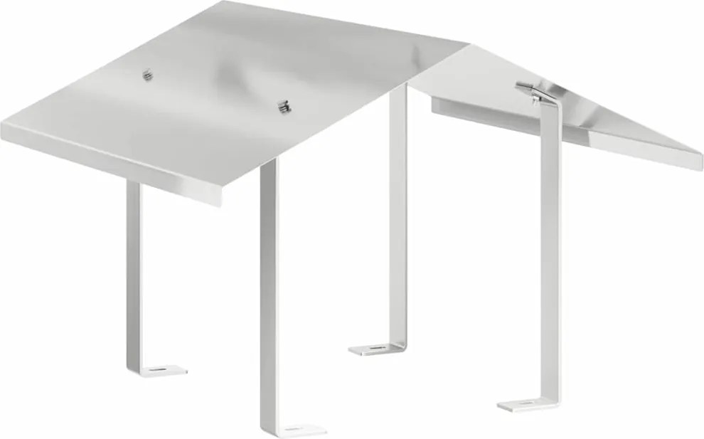 vidaXL Hood pentru coș de fum Argintiu 50 x 50 x 37 cm Oţel inoxidabil