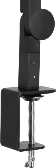 Lampă de birou flexibilă cu clemă, tactilă și dimabilă, LED/12W/230V, neagră