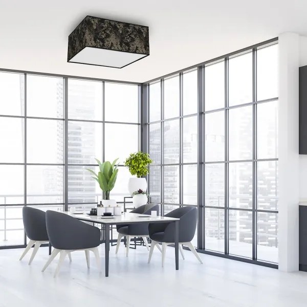 Plafonieră SATINO 2xE27/60W/230V neagră/aurie