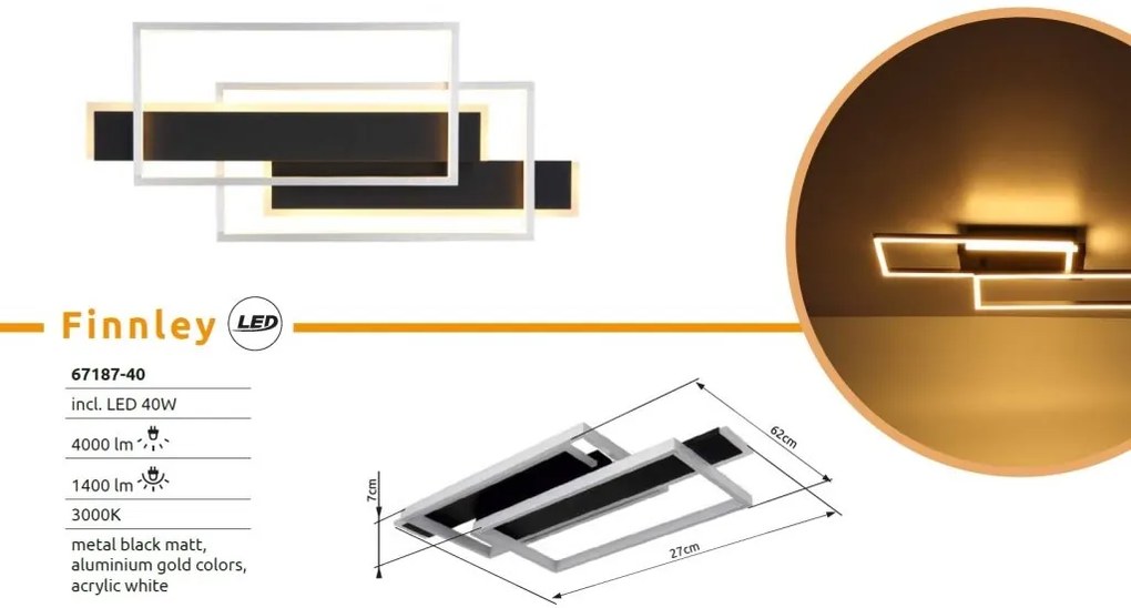 Plafoniera LED moderna FINNLEY
