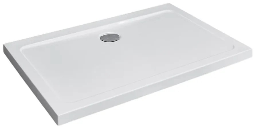 Cadita dus dreptunghiulara Radaway Doros D 110x80 cm acril alb