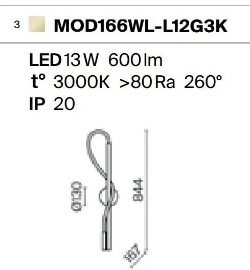 Aplica de perete LED design modern Tau