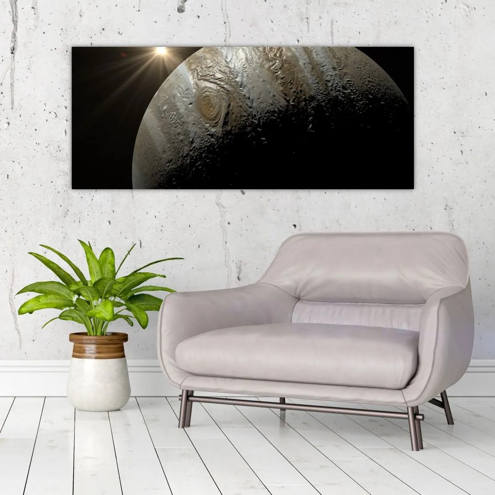 Tablou cu planetă în cosmos (120x50 cm)