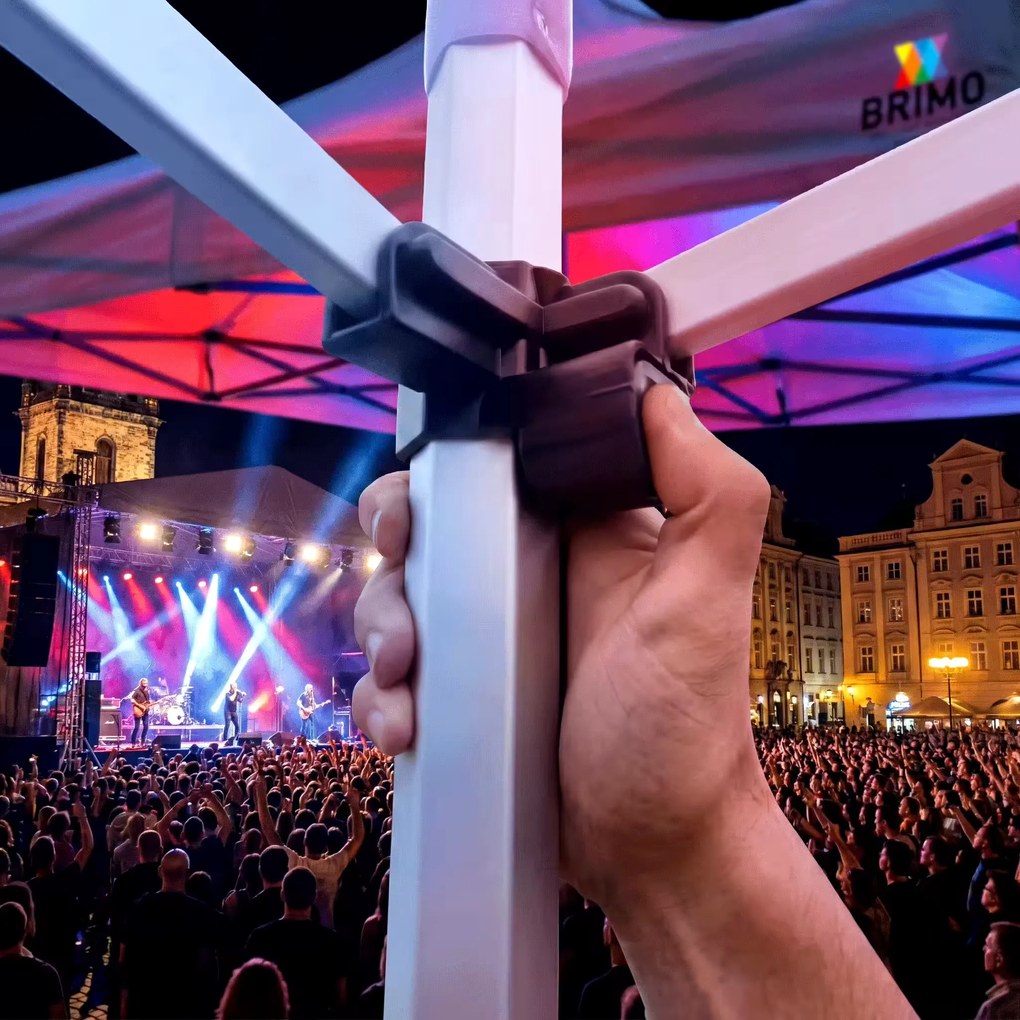 Cort tip foarfecă 3x6 m ALU fără pereți - Cadru din aluminiu, Impermeabil - fără pereți - Portocaliu