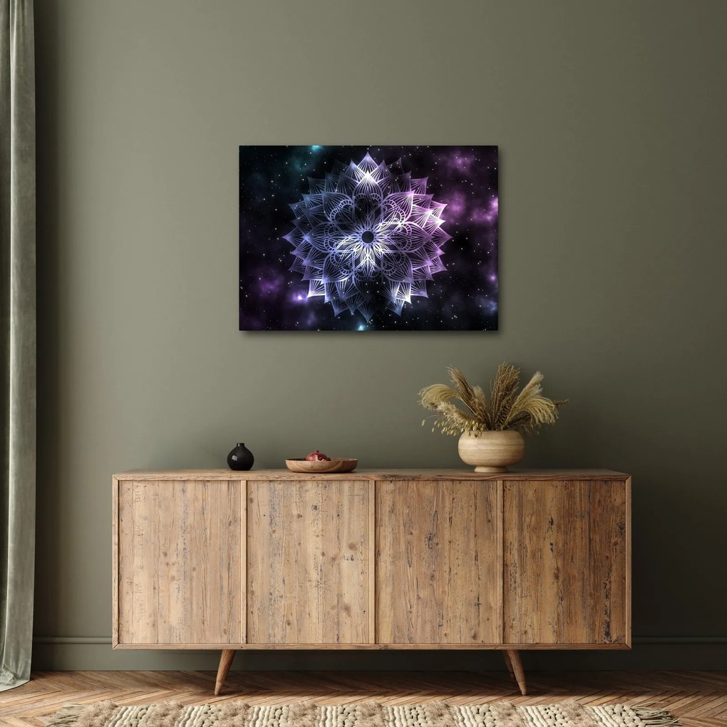 Tablou - Mandala Lotus în spațiu (70x50 cm)