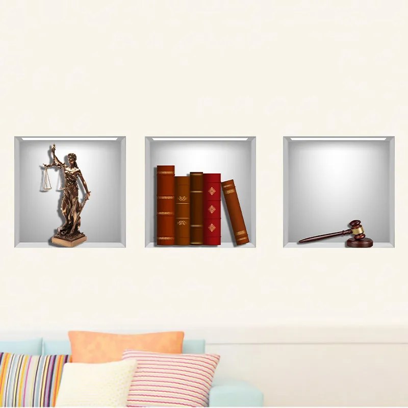 Sticker decorativ Justitia nisa efect 3D