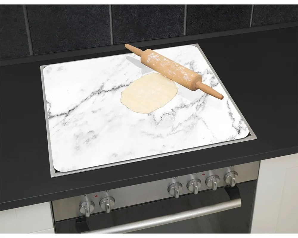 Protecție pentru peretele de la aragaz din sticlă temperată 50x56 cm Marble – Wenko