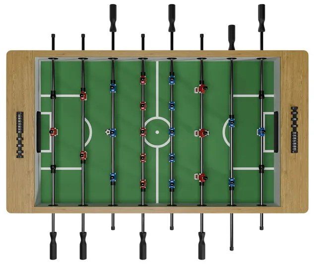 Juskys Fotbal de masă 142x76x88 cm - natural/alb