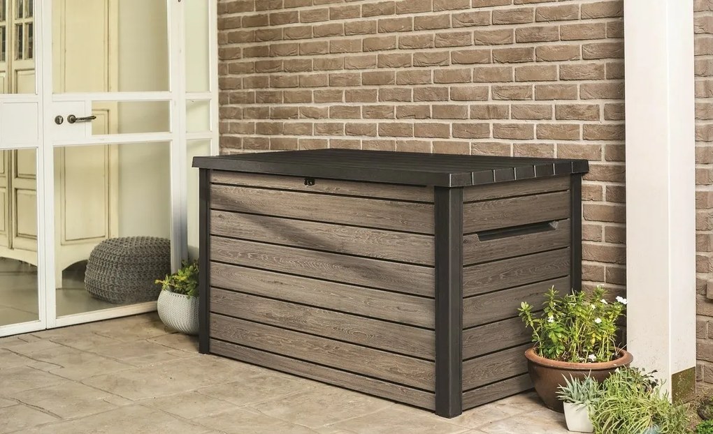 Keter cutie de depozitare pentru grădină Deco 870l, maro deschis
