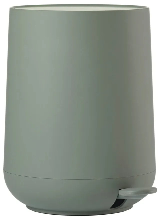 Coș de gunoi verde închis cu pedală din plastic 5 l Nova – Zone