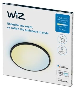 WiZ - Lampă LED plafon SUPERSLIM dimabilă 32W 230V negru Wi-Fi