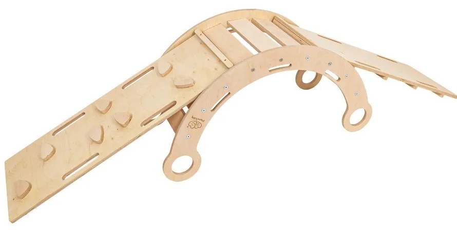 Leagăn în culoare naturală din lemn de pin 39x75x38 cm Montessori – Meowbaby