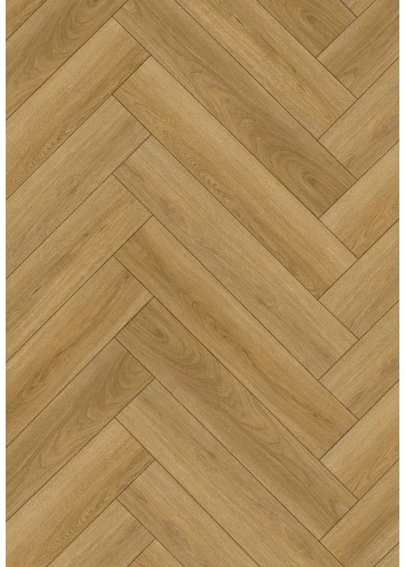Mexen Chattanooga  panouri vinilice model chevron 635 x 127 mm SPC 6,5 mm, suport 1,5 mm, 4 V-Fugă, Stejar