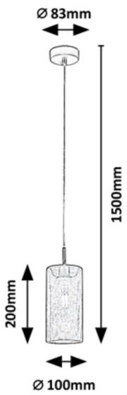 Lustră pe cablu 1xE14/25W/230V Rabalux