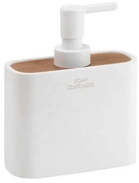 Dozator de săpun Gedy NINFEA alb/bambus