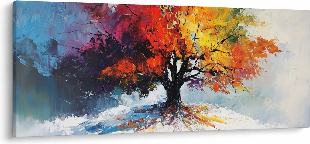Tablou - Copac multicolor (120x50 cm)
