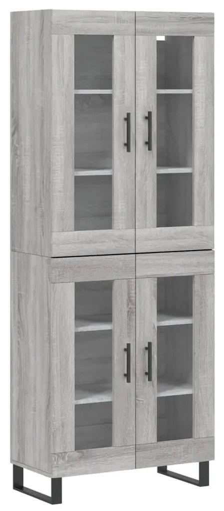 3198303 vidaXL Dulap înalt, gri sonoma, 69,5x34x180 cm, lemn compozit
