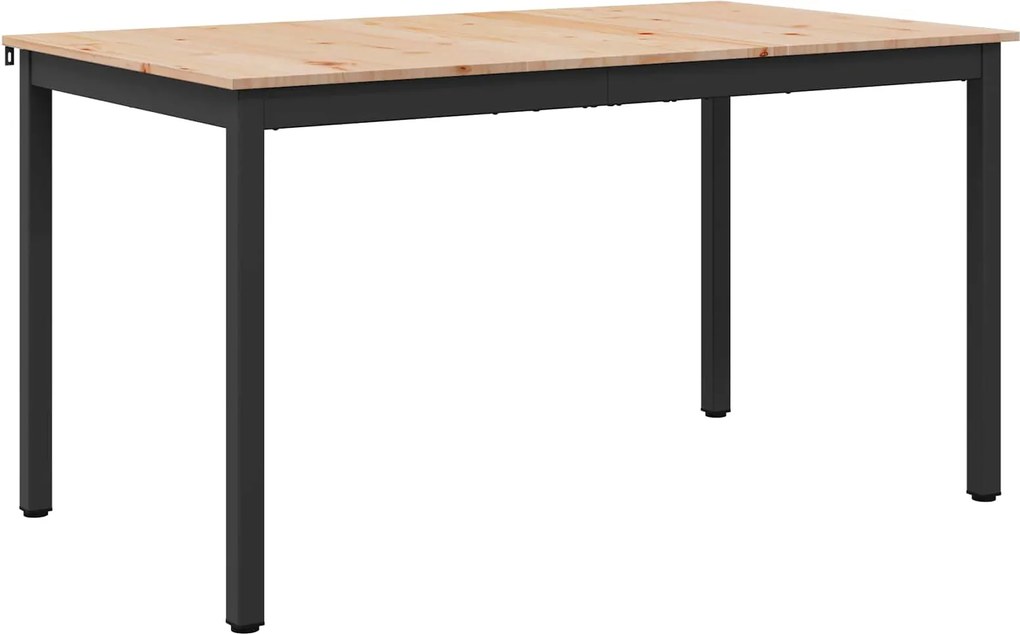 vidaXL Masă de dining natural 150 x 90 x 75 cm Lemn de pin masiv