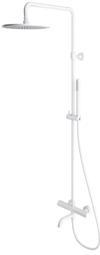 Omnires Y set cada si dus perete cu termostat da alb Y1234WM