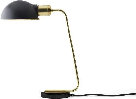 Lampa birou din alama si metal negru Collister Brass Menu
