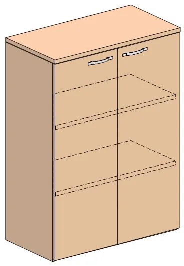 Dulap mediu Praktik 80 x 40 x 111,7 cm, paltin