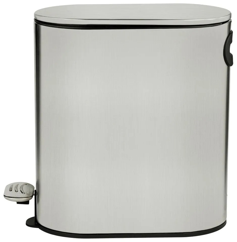 Coș de gunoi argintiu mat cu pedală din oțel inoxidabil 5 l Collungo – Wenko