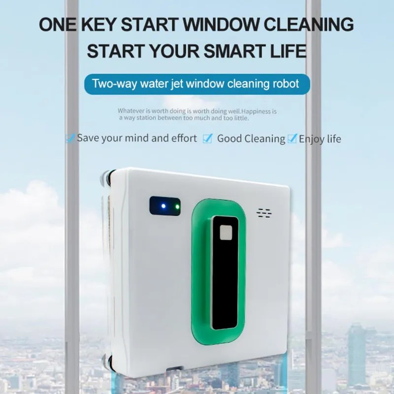 Resigilat: Robot curatare geamuri Finlux J2Fenster, 72 W, Giroscop, Pulverizare lateral, Tuya/Smart Life, Alb