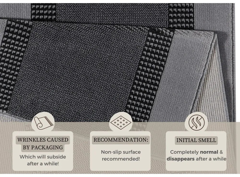 Covor tip traversă Hanse Home Basic, 80x300 cm, gri