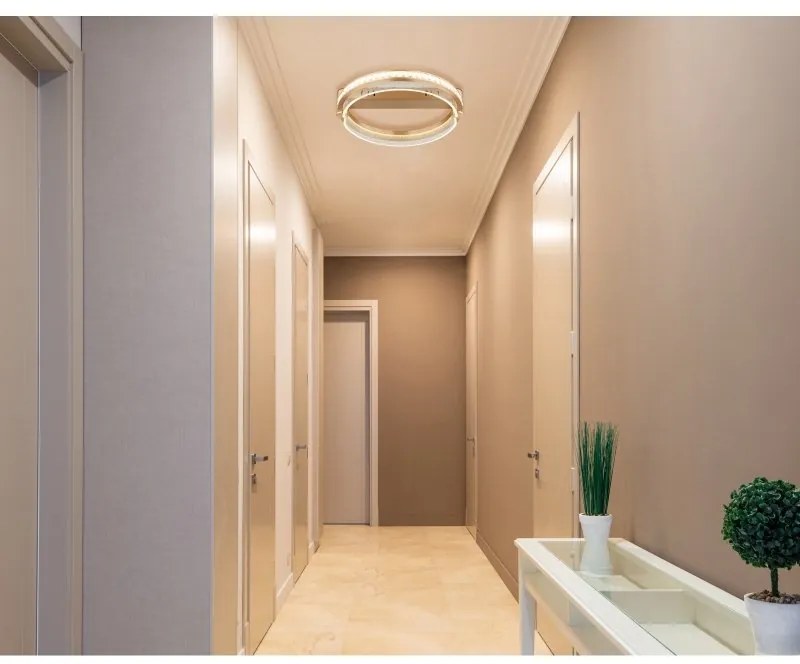Lustra LED aplicata design circular cu telecomanda BLONDIE D-40cm