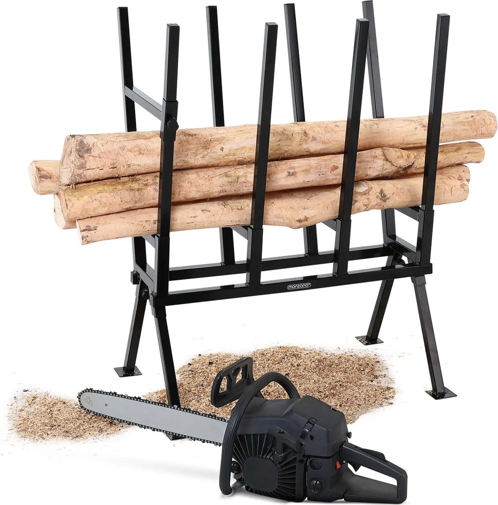 Capră de tăiat lemne AXEL, 77x50x105cm, negru Gardebruk