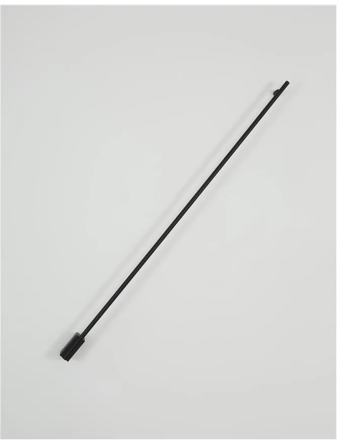 Aplica de perete LED design liniar GROPIUS negru, L-120cm, H-7cm