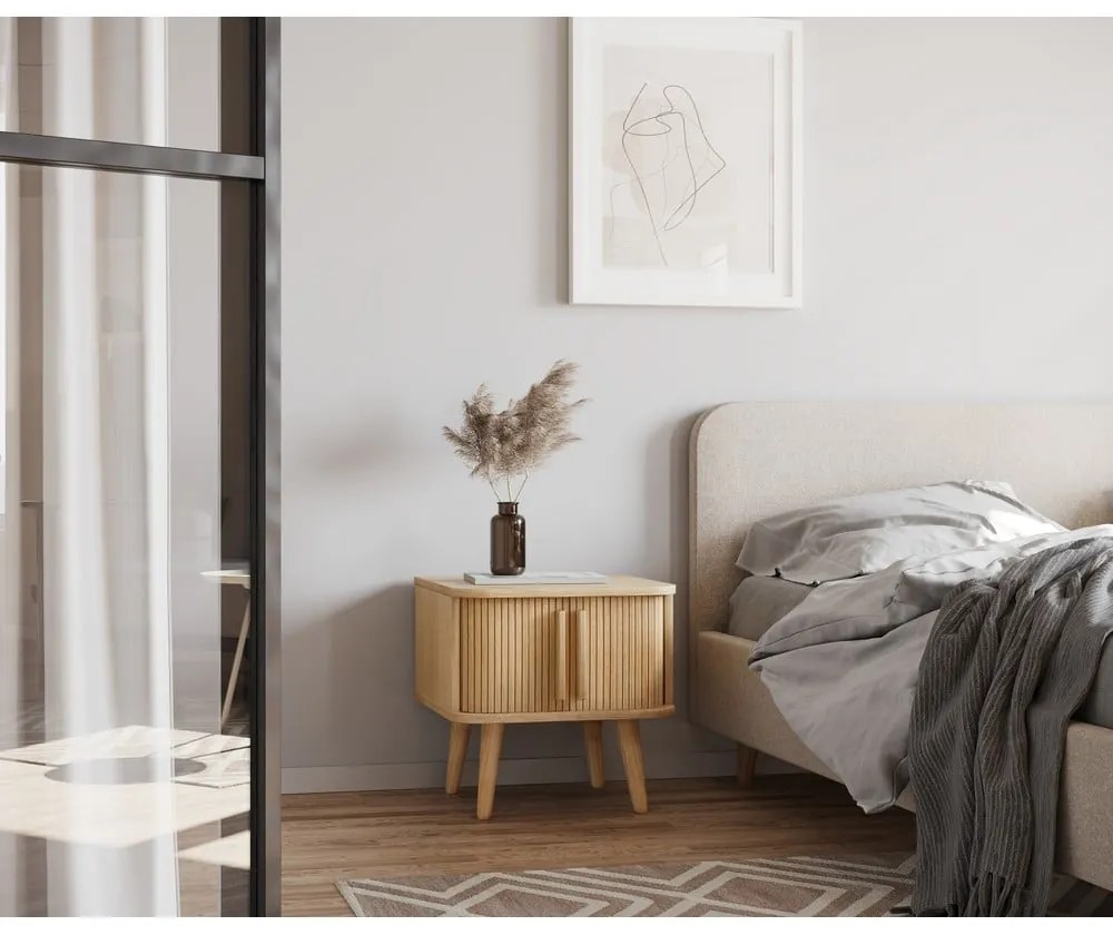 Noptieră cu aspect de lemn de stejar Rove – Woodman