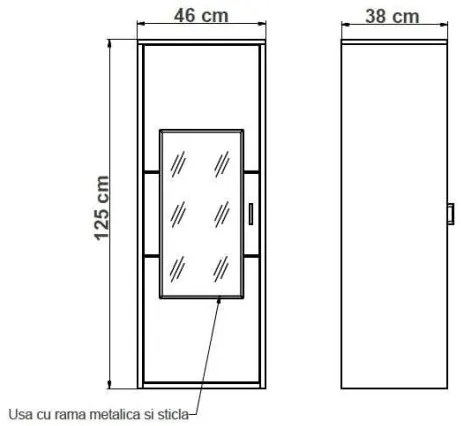 Etajera Urbano White Stanga Cu 1 Usa Alb Si Natur, 46 Cm