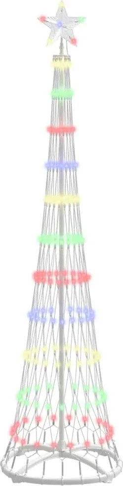 vidaXL Brad de Crăciun LED Multicolour 51 x 51 x 190 cm Metal